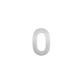 Durvju numurs "0" Haushalt SS-0, 14.5 cm x 9.5 cm, nerūsējošais tērauds, nerūsējošā tērauda krās.