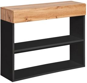 Sienas plaukts ASM Easy 08, brūna krās./melna krās., 80 cm x 100 cm x 30 cm