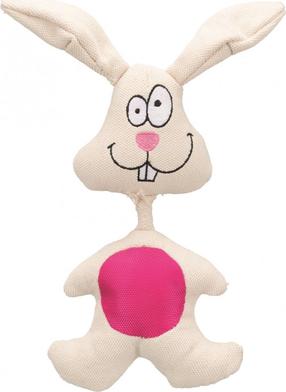 Mänguasi koerale, pehme Kong Rabbit TX-35869, valge v./roosa v., 29 cm