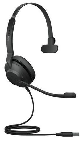 Vadu austiņas Jabra Evolve2 30 SE UC Mono, melna krās.