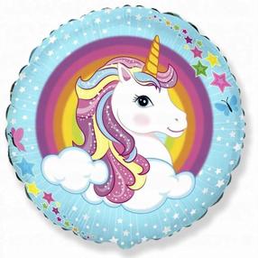Balionas apvalus Flexmetal Unicorn, įvairių spalvų