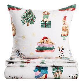 Kalėdinis patalynės užvalkalų komplektas Homla Gianni 759314, įvairių spalvų, 160 x 200 cm