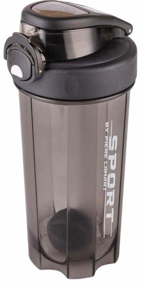 Kokteilių plaktuvas - gertuvė sportui Lamart Shake LT4071, juoda sp., plastikas/silikonas, 0.6 l