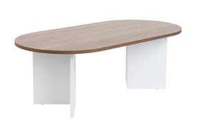 Kavos staliukas Nordure Sable, ruda sp./balta sp., 60 cm x 119 cm x 40 cm