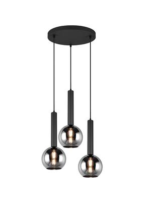 Lampa karināms Trio Clayton 310390332, E27, 3 x 28 W, melna krās. / melna krās.