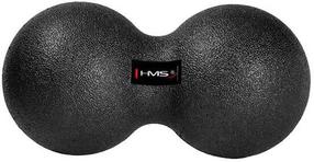 Masāžas bumbiņa HMS Double Massage Ball BLM02, melna krās., 12 cm