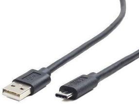 Vads Gembird Cablexpert USB 2.0 AM to Type-C CCP-USB2-AMCM-10 USB 2.0 Type-A Vīrietis, USB Type C Vīrietis, 1.8 m, melna krās.