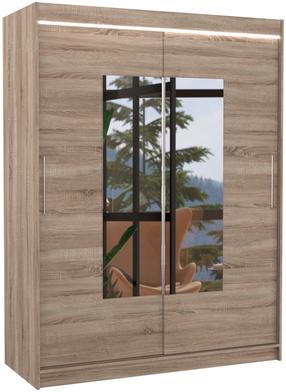 Spinta ADRK Dorrigo, ruda sp., 58 cm x 150 cm x 200 cm, su veidrodžiu