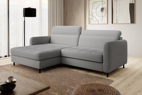 Kampinė sofa Gomsi Royal 04, pilka sp., kairinė, 160 x 228 cm x 100 cm