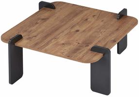 Журнальный столик Nordure Marais, антрацитовый цв./atlantic pine цв., 90 см x 90 см x 35 см