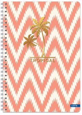 Sąsiuvinis Lastva Tropical, langeliais, A5, 100 lapų, (spalva/dizainas parenkami atsitiktine tvarka)
