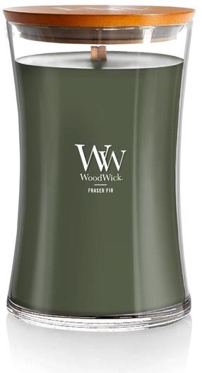 Свеча, ароматическая WoodWick Frasier Fir, 110 - 120 час, 610 г, зеленый цв.