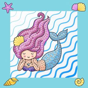 Deimantinė mozaika Dante Mermaid Dreams, įvairių spalvų