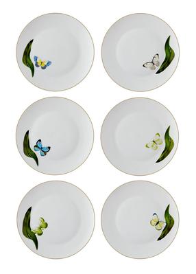 Taldrikute komplekt prae Hermia DNR0064, 27 cm x 27 cm x 2 cm, valge v./mitmevärviline