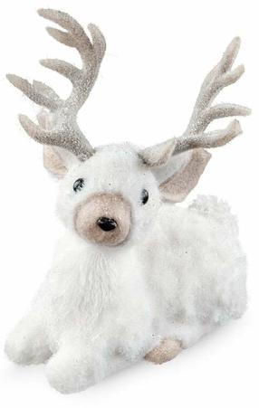 Kalėdinė dekoracija, „Elnias“, 17 cm, smėlio sp.