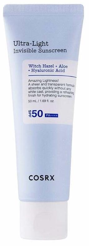 Krēms iedeguma kopšanai sejai Cosrx Ultra Light Invisible SPF50, 50 ml