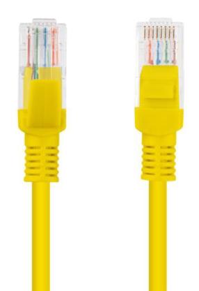Провод Lanberg UTP CAT 5e RJ-45 8P8C, RJ-45 8P8C, 2 м, желтый цв.