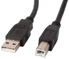 Vads Lanberg USB-A - USB-B CA-USBA-10CC-0018-BK USB 2.0 A male, USB 2.0 B male, 1.5 m, melna krās.