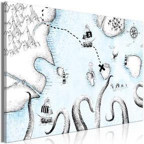 Репродукция Artgeist Treasure Map KR33, 120 см x 80 см