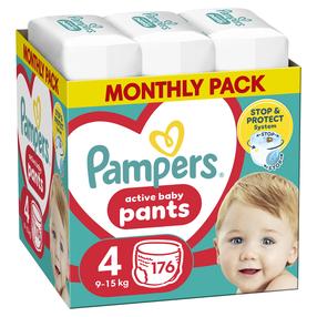 Sauskelnės-kelnaitės Pampers Pants, 4 dydis, 9 - 15 kg, 176 vnt.