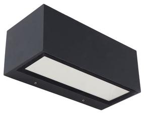 Sieninis lauko šviestuvas Lutec Gemini, 21W, LED, IP54, tamsiai pilka sp., 22 cm x 10.3 cm