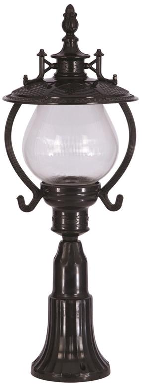 Pastatomas lauko šviestuvas Opviq BSU-68205-BSY-K, 60W, E27, IP65, juoda sp., 25 cm x 67 cm
