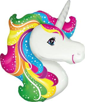 Folinis balionas figūrinis Flexmetal Unicorn Head, įvairių spalvų