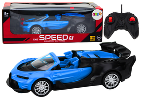 Rc automašīna Lean Toys Speed 1 Emulation, 1:18, zila krās.