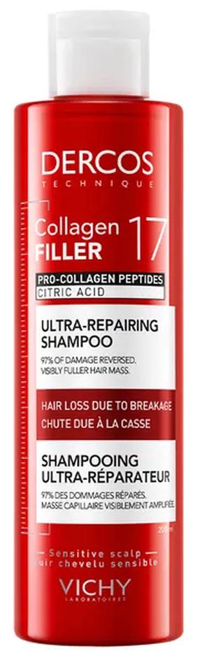 Šampoon Vichy Dercos Collagen Peptide 17 Ultra-Repairing, 200 ml
