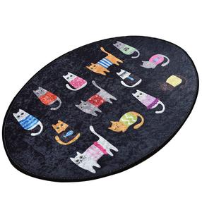 Ковер Conceptum Hypnose Cats 882CHL2180, черный цв./многоцветный, 90 см x 60 см