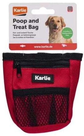 Alus koera väljaheitekottide jaoks Karlie Bag For Excrement And Treats, 8 cm x 4 cm punane v.