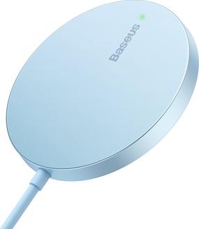 Belaidis indukcinis įkroviklis Baseus Simple Mini3, USB Type C, 6.05 cm, žydra sp., 15 W