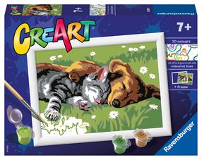 Tapymas pagal skaičius Ravensburger Sleeping Friends, įvairių spalvų