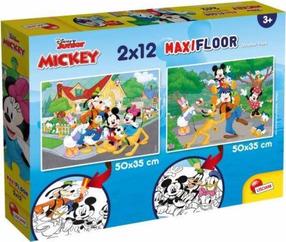Dėlionė 2in1 Lisciani Mickey Mouse 452606, 35 cm x 50 cm, 24 vnt., įvairių spalvų