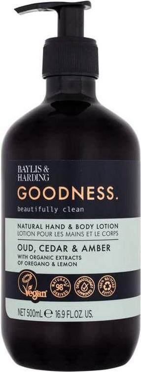 Kūno losjonas Baylis & Harding Goodness Oud, Cedar & Amber, 500 ml