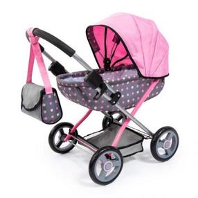 Коляска для кукол Bayer Cozy 12766AA, розовый цв./серый цв.