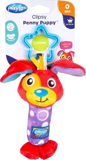 Žaislas vežimėliui Playgro Clipsy Penny Puppy, įvairių spalvų