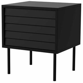 Naktsskapītis Cama Meble Cortina, melna krās., 51 cm x 40 cm x 45 cm
