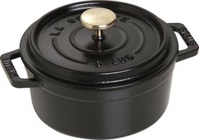 Emaliuotas ketaus puodas Staub La Cocotte 40509-471-0, Ø12 cm, 0.4 l, juoda sp.