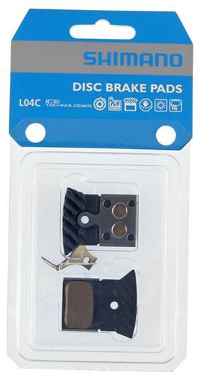Diskinių stabdžių trinkelių rinkinys Shimano L04C Metal, aliuminis/plienas/metalas, juoda sp., 2 vnt.