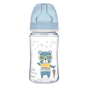 Kūdikių buteliukas Canpol Babies Bonjour Paris, 240 ml, 3 mėn., mėlyna sp.