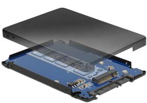 Адаптер Delock SATA 22-pin to M.2 NGFF SATA, M.2 female, 0 м, черный цв.
