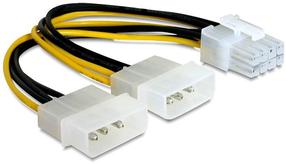 Vads Delock 8pin / Molex x2 4 pin Molex, Molex, 0.15 m