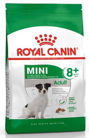 Сухой корм для собак Royal Canin SHN Mini Adult 8+, курица, 0.8 кг