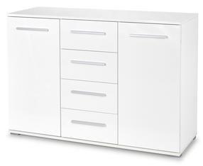 Kumode Lima KM-4, balta krās., 82 cm x 116 cm x 40 cm
