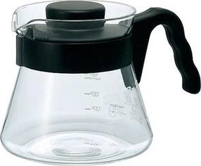 Kavinukas Hario V60-01, 0.45 l, skaidri sp./juoda sp.