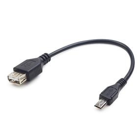 Vads Gembird USB to USB-micro USB 2.0 female, Micro USB male, 0.15 m, melna krās.