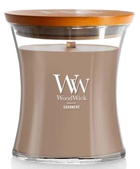 Žvakė, aromatinė WoodWick Medium Hourglass Cashmere, 80 h, 275 g, ruda sp.