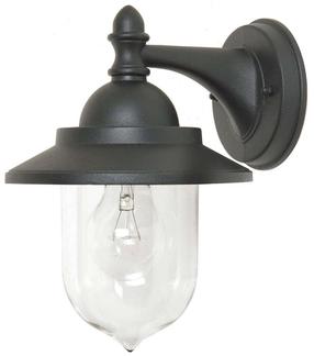 Sieninis lauko šviestuvas Elstead Lighting Sandown, 60W, E27, IP44, juoda sp., 17.7 cm x 25.5 cm