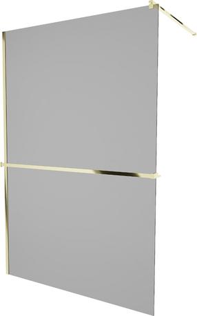 Dušo sienelė Mexen Kioto+ Walk-In, 100 cm x 200 cm, aukso sp./grūdintas